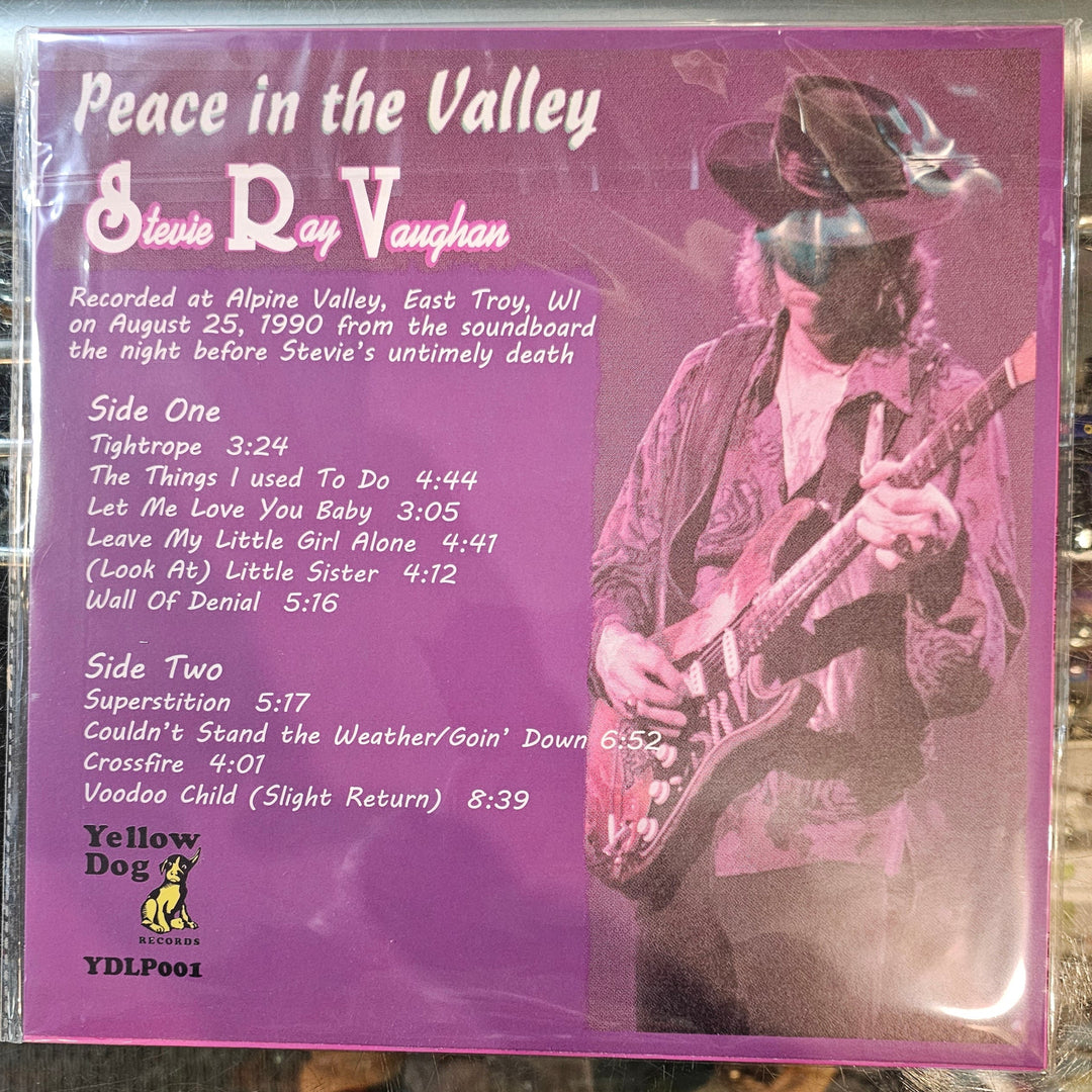 VAUGHAN, STEVIE RAY - PEACE IN THE VALLEY - 8/25/90 (Color Vinyl) LP Record *Unofficial Release*