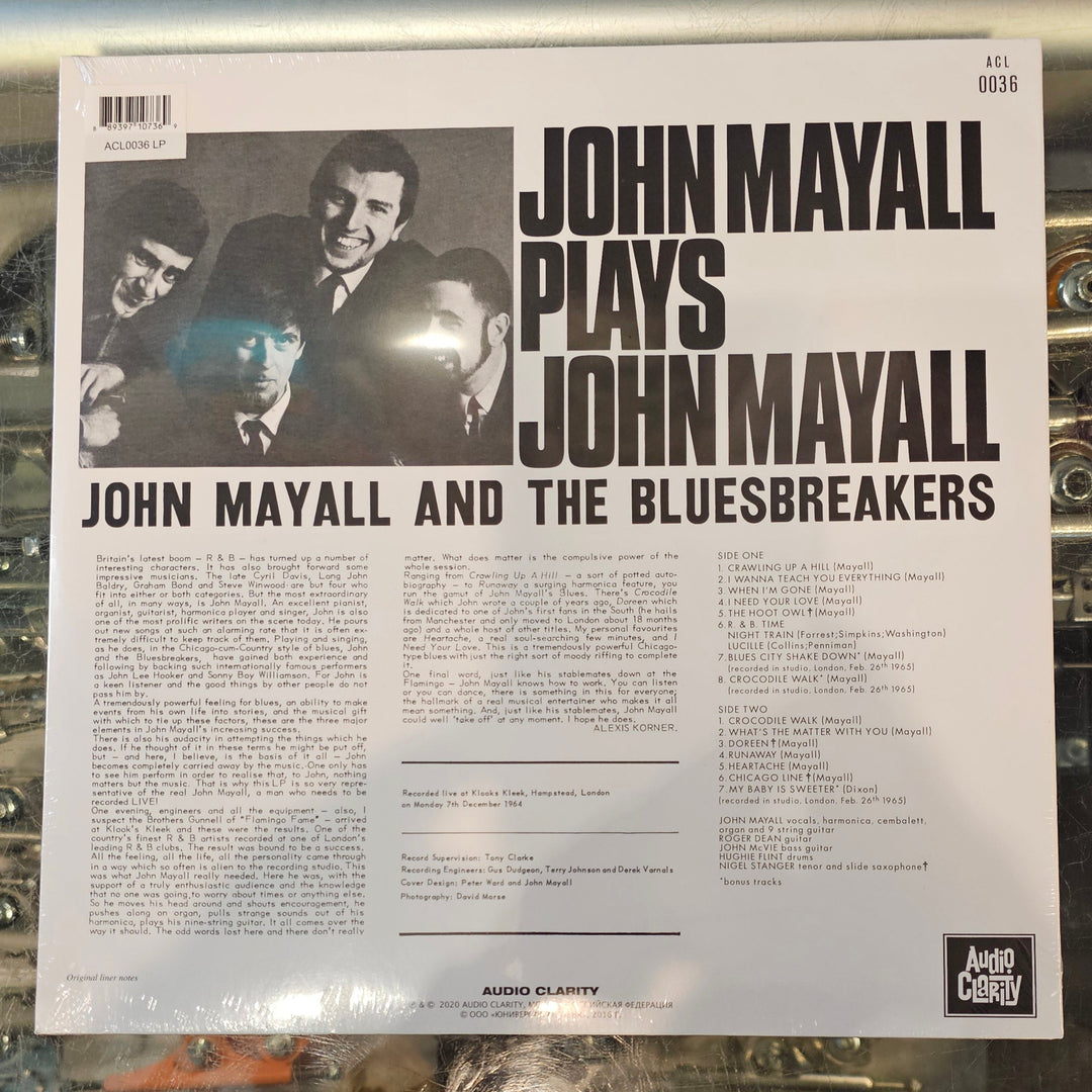 MAYALL, JOHN - JOHN MAYALL PLAYS JOHN MAYALL Vinyl LP Record *Unofficial Release*
