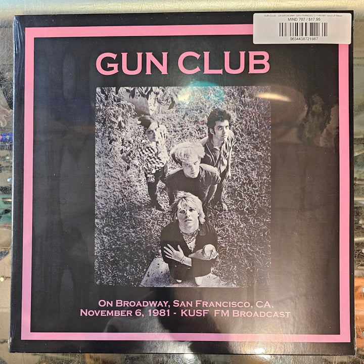 GUN CLUB - ON BROADWAY, SAN FRANCISCO 11/6/1981 Vinyl LP Record *Unofficial Release*