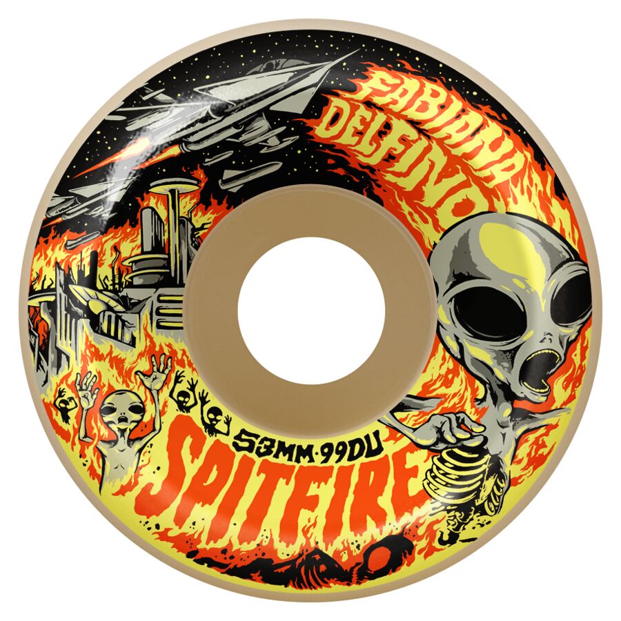 Spitfire F4 Delfino Invasion Conical Full 53mm 99a Skateboard Wheels