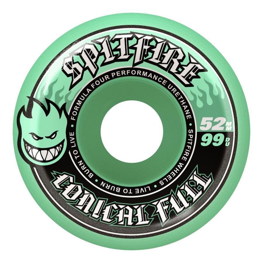 Spitfire F4 Conical Full Teal 52mm 99a Skateboard Wheels