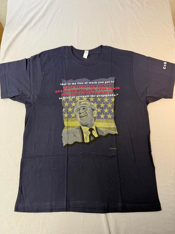 CSNY Band T-shirt George W Bush Quote Tee - L