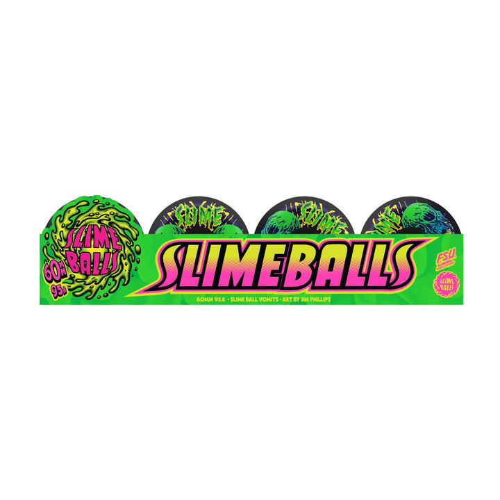 Slime Balls Skull Vomits 60mm 95a Skateboard Wheels
