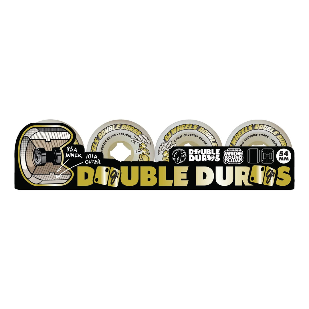 Oj Double Duro Chubbies 54mm 95a/101a Skateboard Wheels