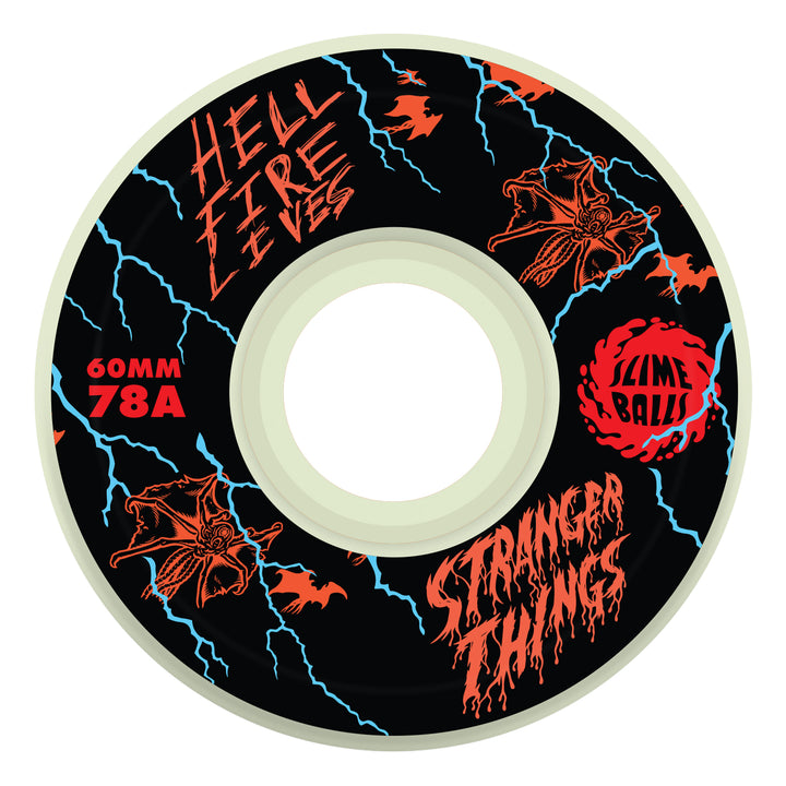 SLIME BALLS x STRANGER THINGS SLASHER EDDIE OG SLIME GITD 60mm 78a SKATEBOARD WHEELS