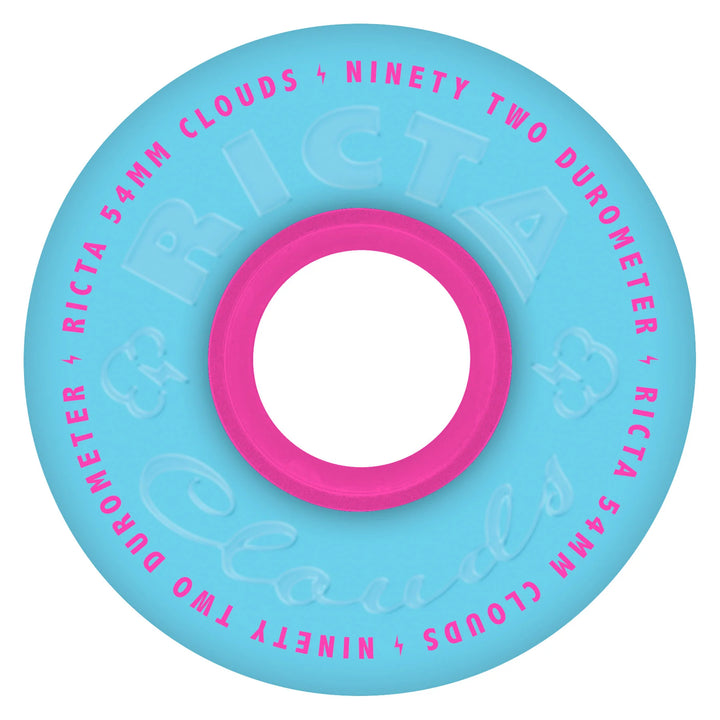Ricta Clouds Blue/Pink 54mm 92a Skateboard Wheels