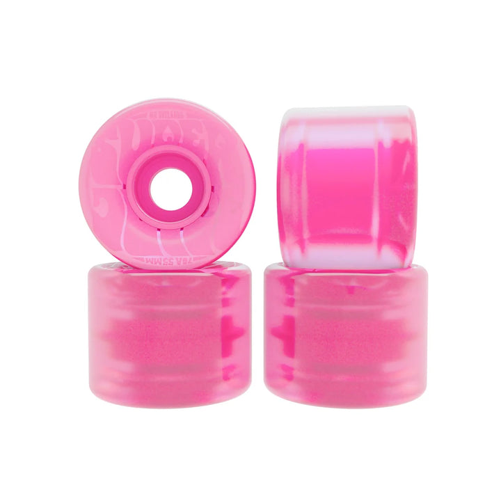 Oj Mini Super Juice Transparent Bubble Gum Pink 55mm 78A Skateboard Wheels