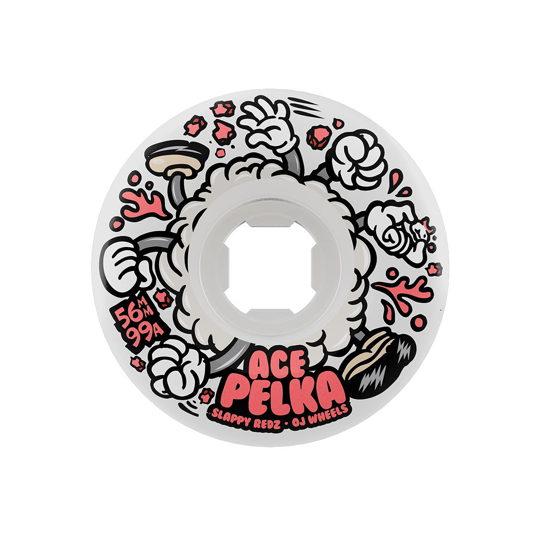 Oj Ace Pelka Slappy Redz 2 Elite Chubbies 56Mm 99A Skateboard Wheels