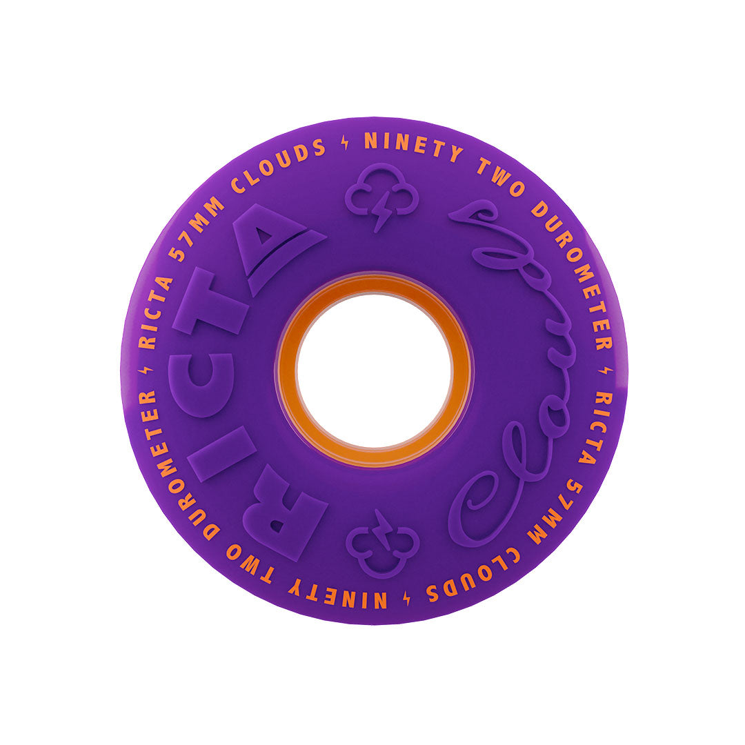 Ricta Clouds Purple Orange 57mm 92A Skateboard Wheels