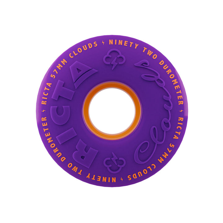 Ricta Clouds Purple Orange 57mm 92A Skateboard Wheels
