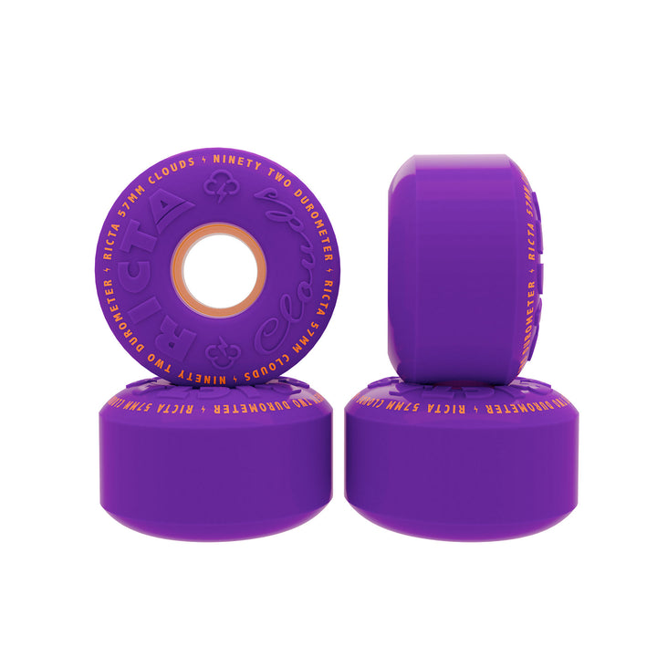 Ricta Clouds Purple Orange 57mm 92A Skateboard Wheels
