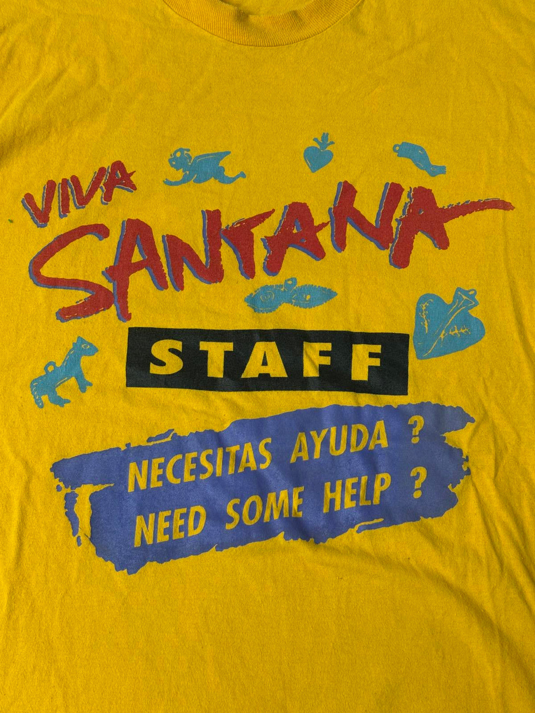 VTG Viva Santana Tour T-shirt Staff Single Stitch Tee XL