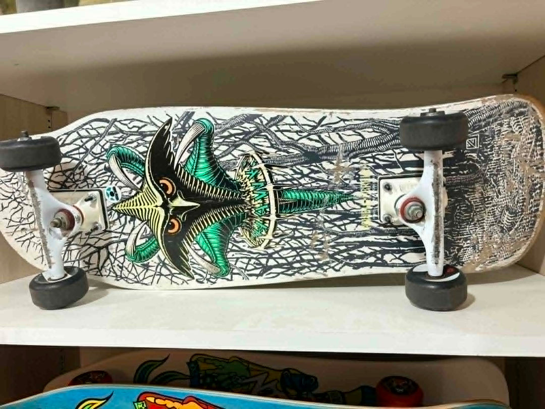 Powell Peralta Tony Hawk Claw White Original 80s USED Complete Skateboard
