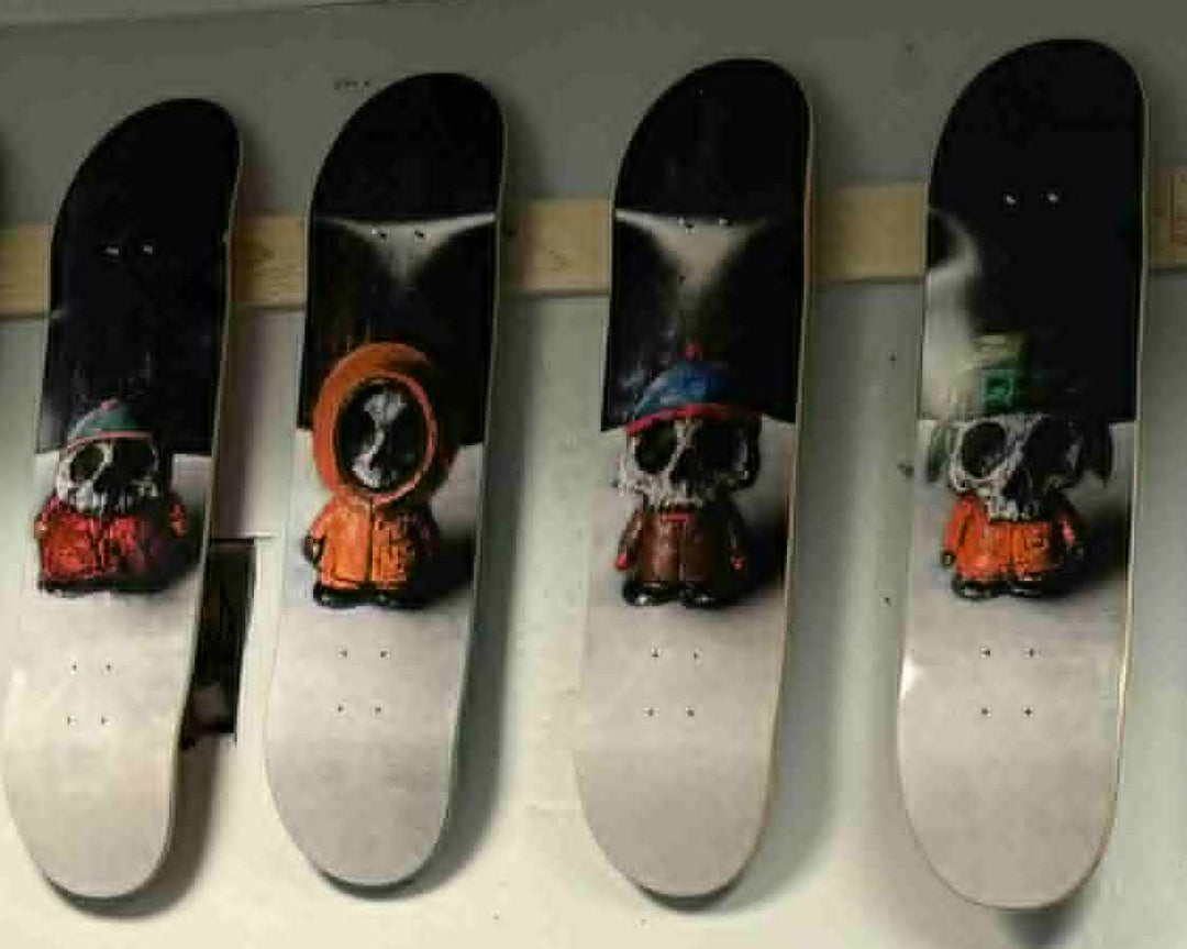 ZERO "SOUTH PARK HORRORS" 4x SKATEBOARD DECK SET