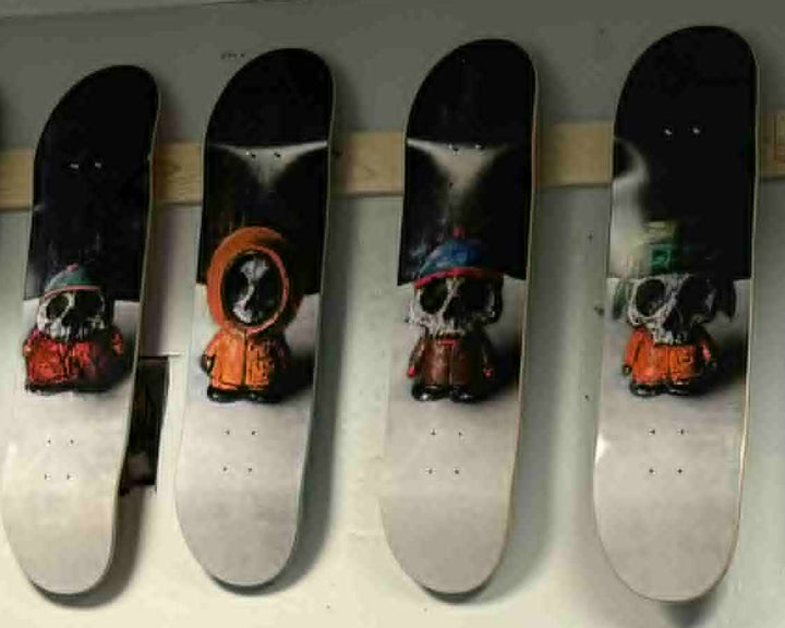 ZERO "SOUTH PARK HORRORS" 4x SKATEBOARD DECK SET