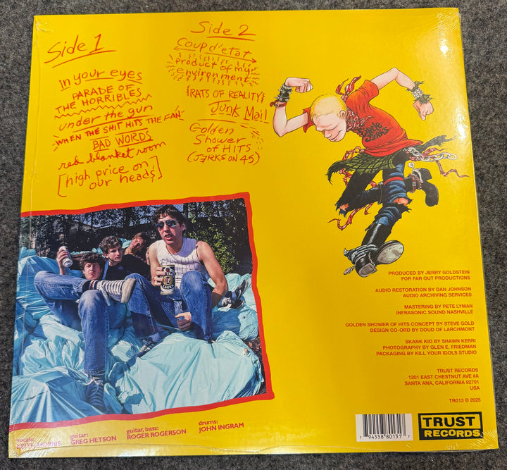 Circle Jerks - Golden Shower Of Hits [Transparent Yellow] Back Vinyl Record Cover