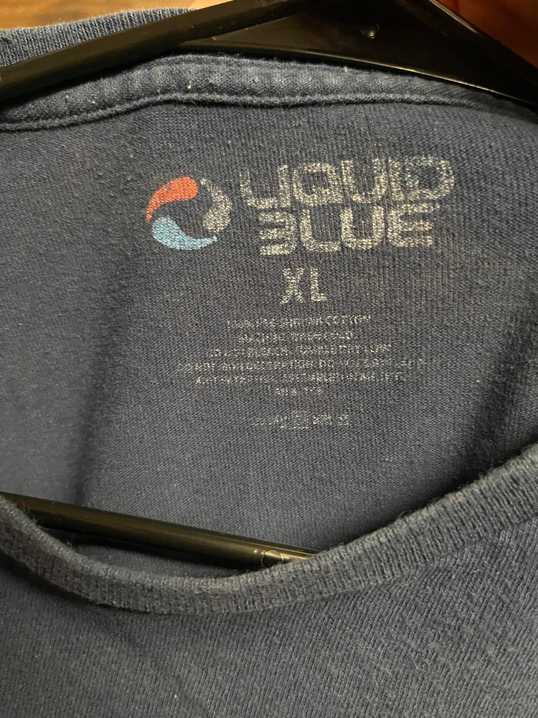 Grateful Dead Spiral Skeltons T-shirt - Liquid Blue RWB - XL