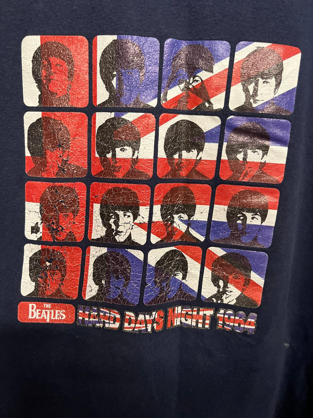 The Beatles UK T-shirt Hard Days Night 1964 - XL - Peeling