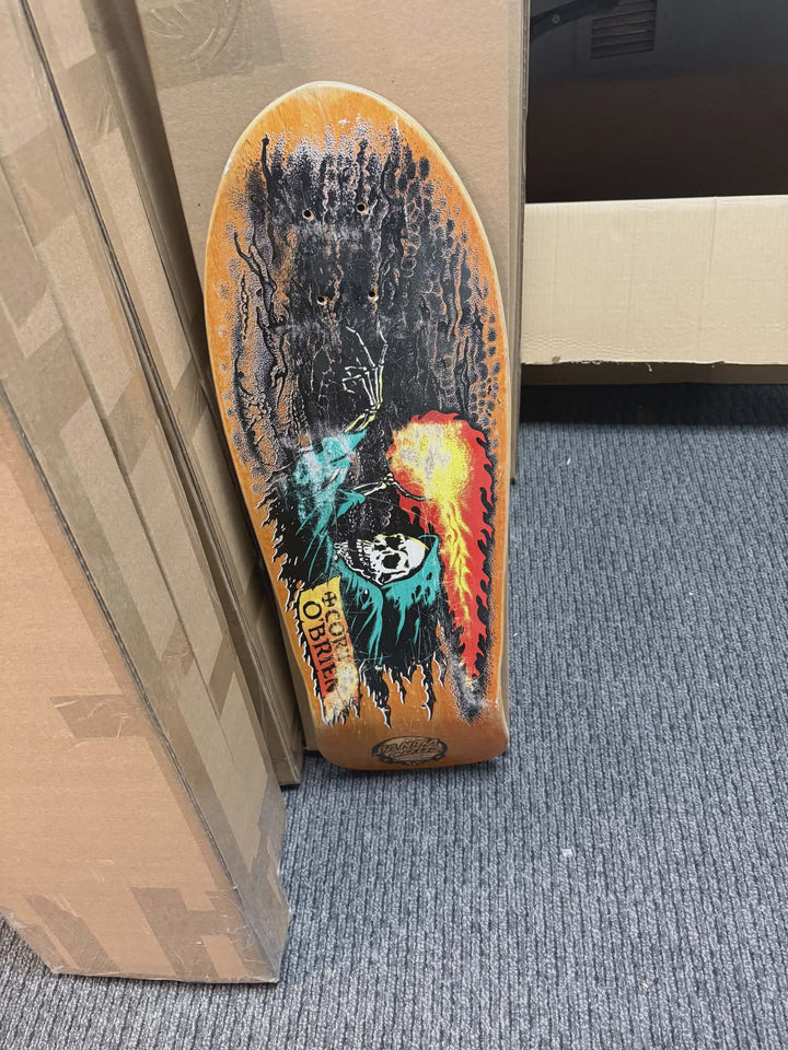 Santa Cruz O'Brien "Reaper" Natural NOS OG Vintage 80s [Storage Scuffs] Skateboard Deck
