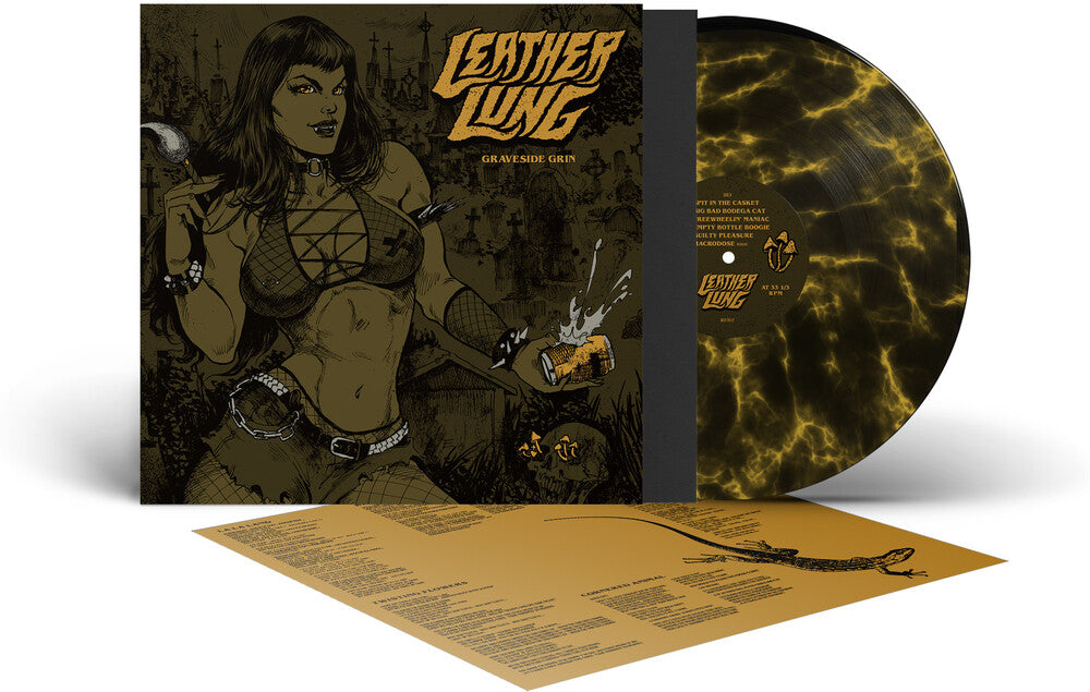 Leather Lung - Graveside Grin - Black & Yellow Marble (Blk) (Ylw) [LP]
