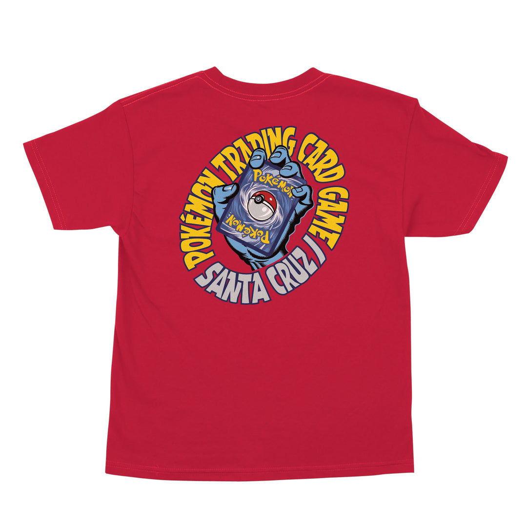 Santa Cruz Pokémon TCG Hand Youth S/S Midweight T-Shirt - Red