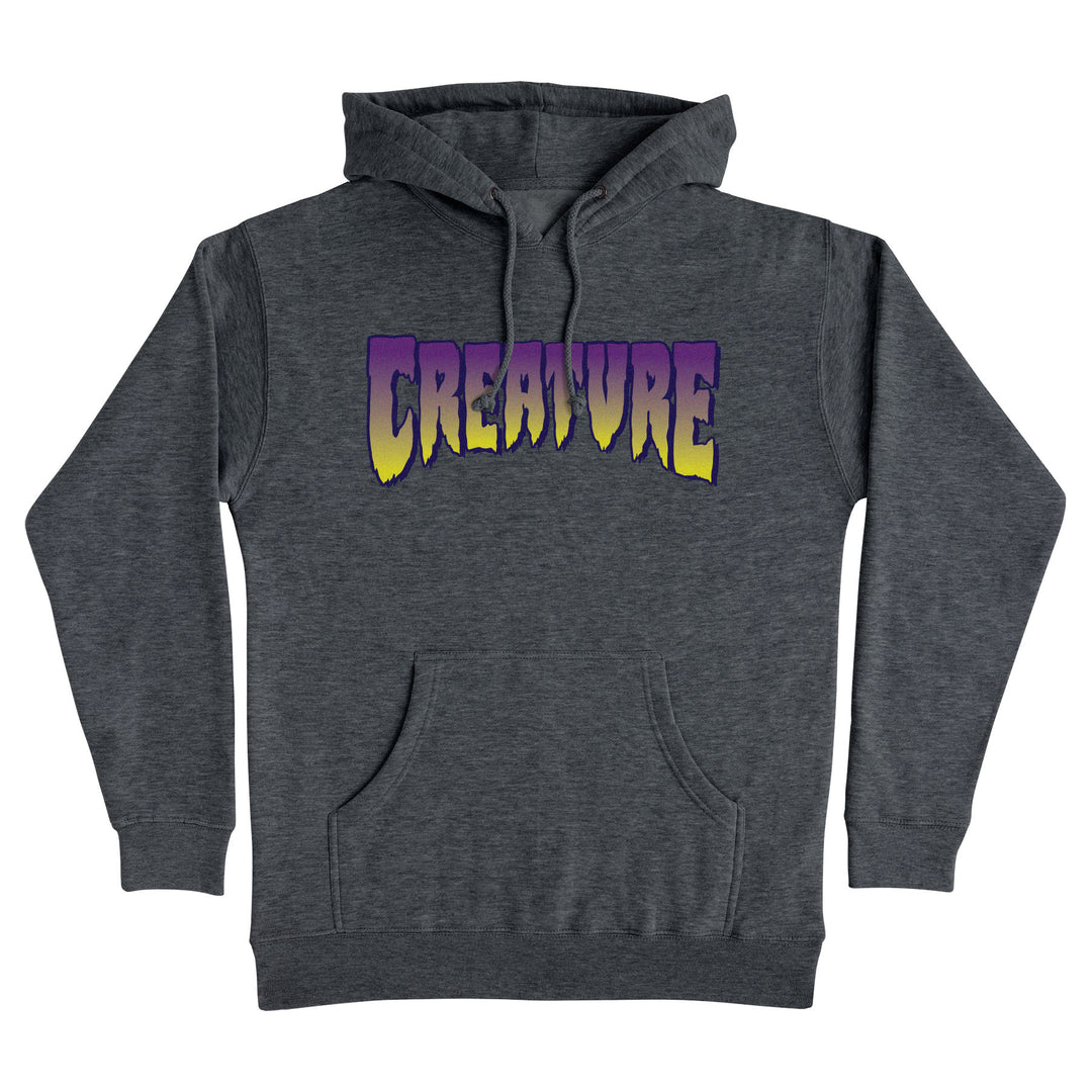 Creature Logo Outline Pullover Heavyweight Hooded Sweatshirt