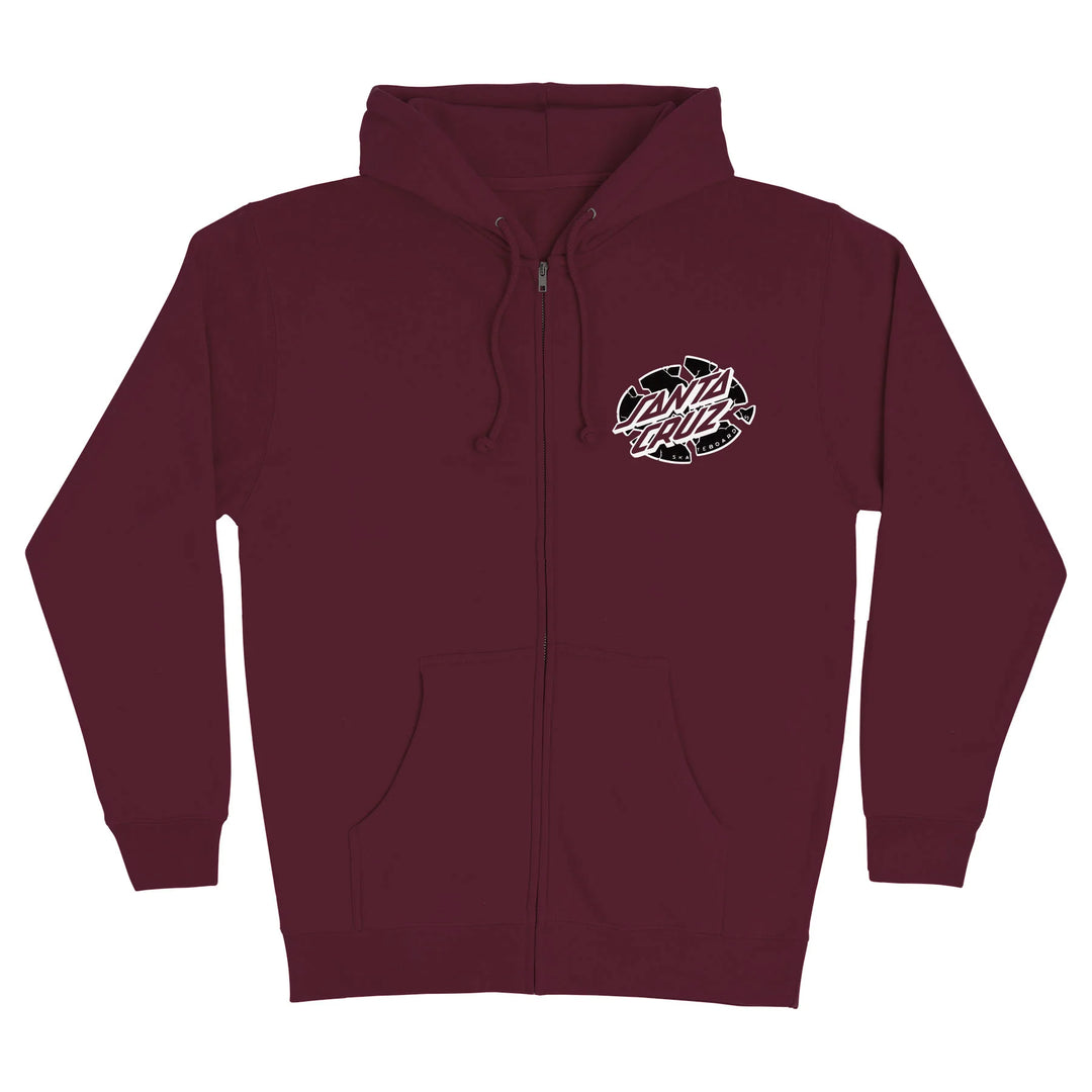 Santa Cruz Grabke Exploding Dot Zip-Up Hooded Sweatshirt