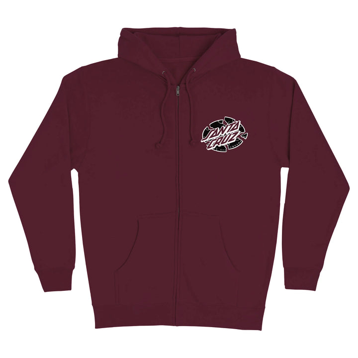 Santa Cruz Grabke Exploding Dot Zip-Up Hooded Sweatshirt