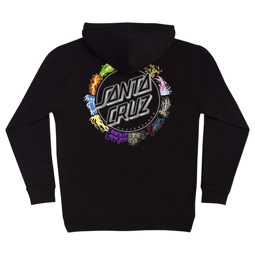 Santa Cruz Pokémon Power Dot P/O Hooded Midweight Sweatshirt - Black