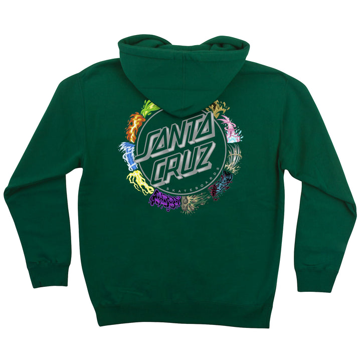 Santa Cruz Pokémon Power Dot P/O Hooded Midweight Sweatshirt - Forest