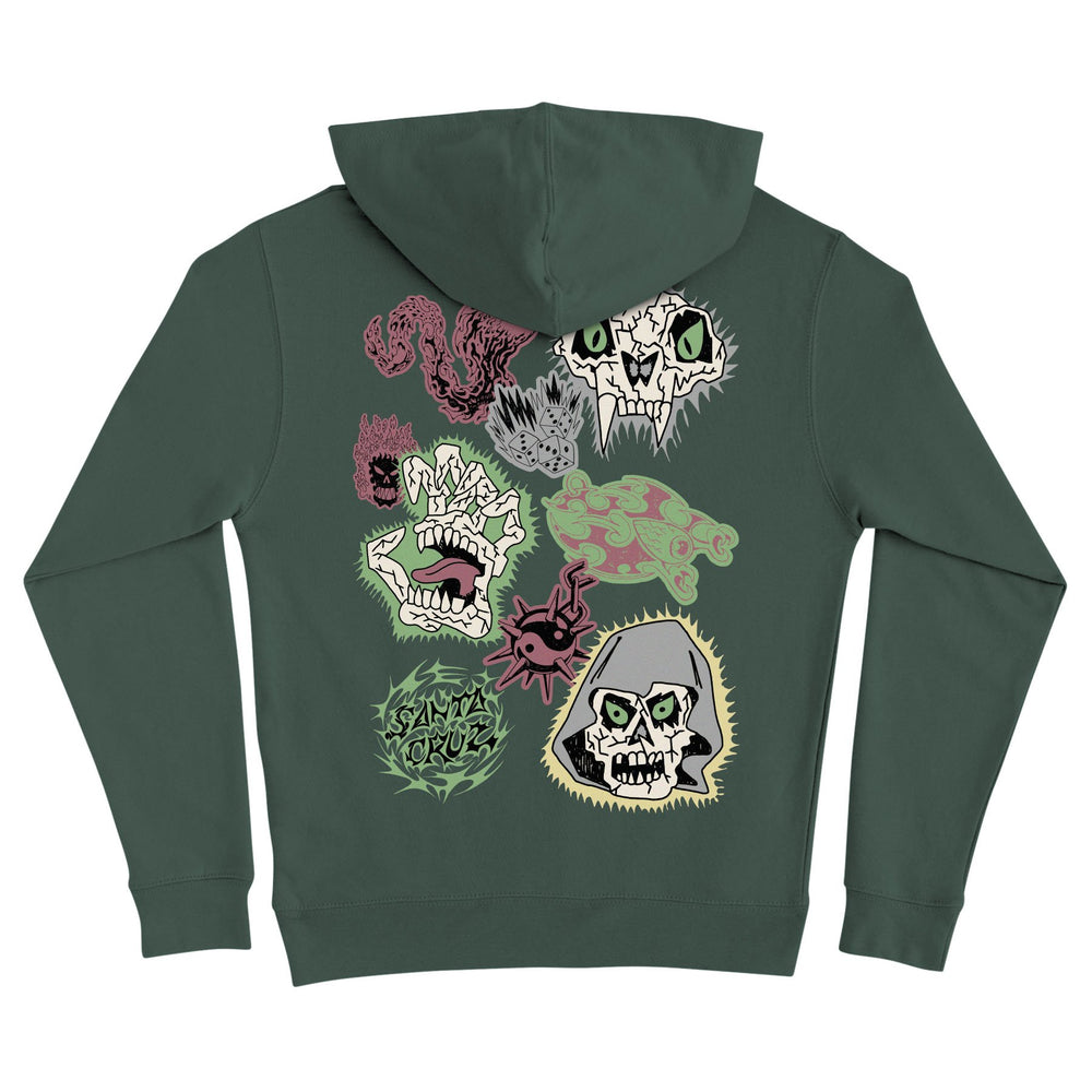 Santa Cruz Scribble Head Center Youth P/O Hooded Midweight Sweatshirt