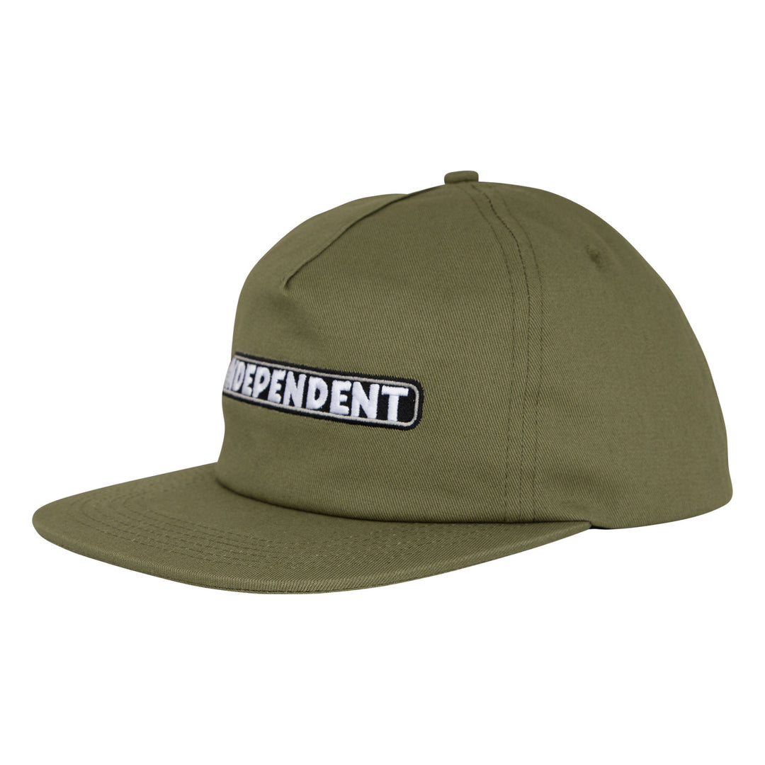 Independent Bar Logo Snapback Unstructured Hat