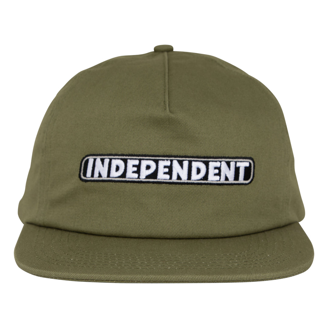 Independent Bar Logo Snapback Unstructured Hat