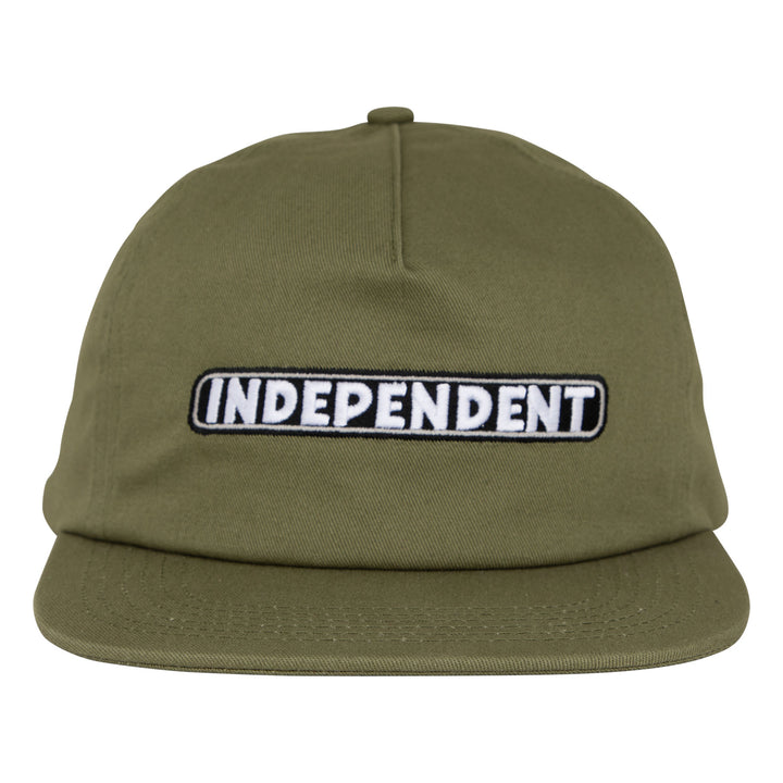 Independent Bar Logo Snapback Unstructured Hat