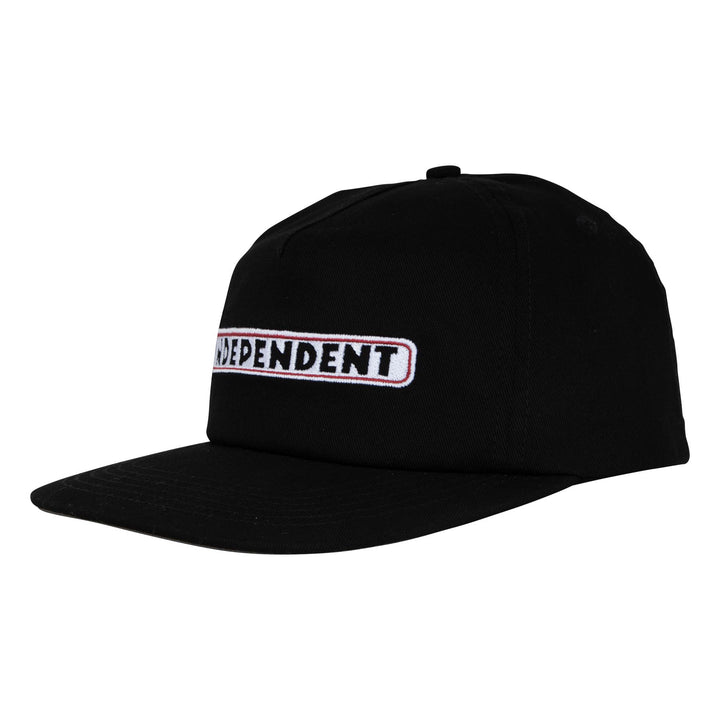 Independent Bar Logo Snapback Unstructured Hat