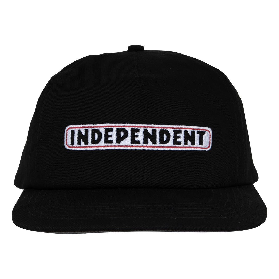 Independent Bar Logo Snapback Unstructured Hat