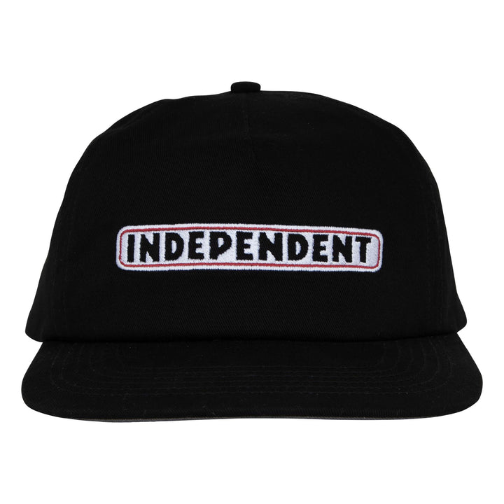 Independent Bar Logo Snapback Unstructured Hat