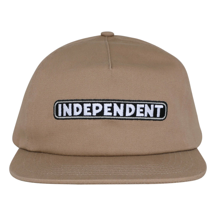 Independent Bar Logo Snapback Unstructured Hat