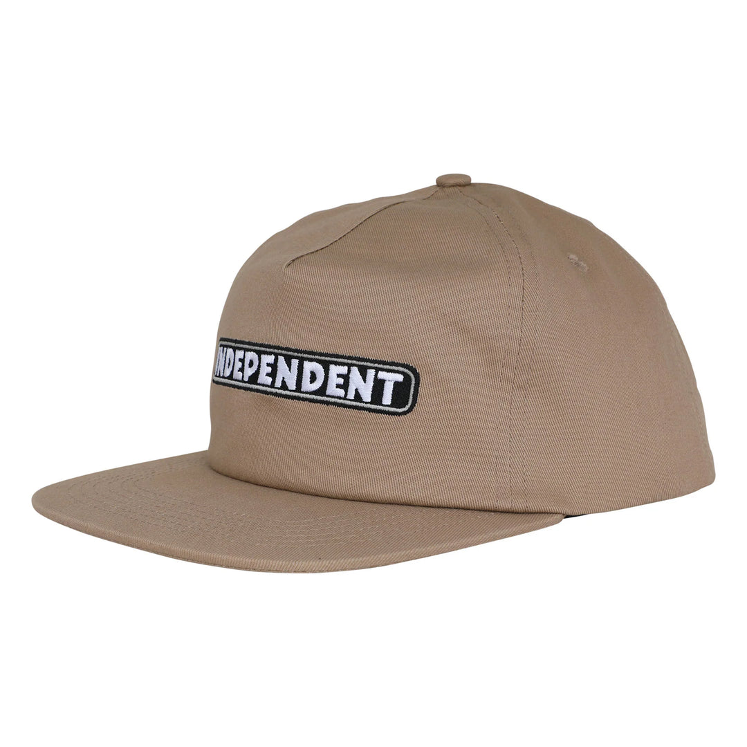 Independent Bar Logo Snapback Unstructured Hat