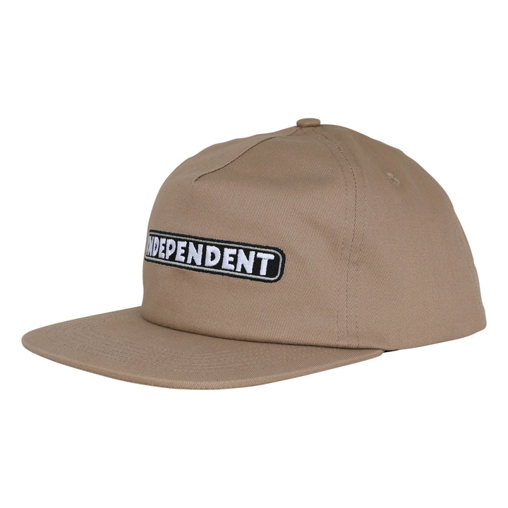Independent Bar Logo Snapback Unstructured Hat