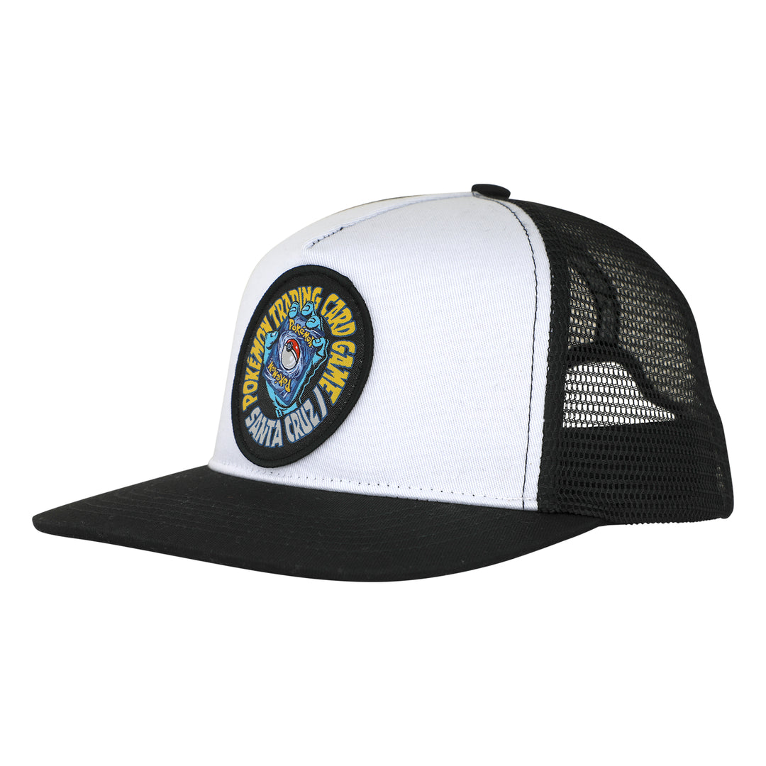 Santa Cruz Pokémon TCG Hand Youth Mesh Trucker Structured Hat - White/Black