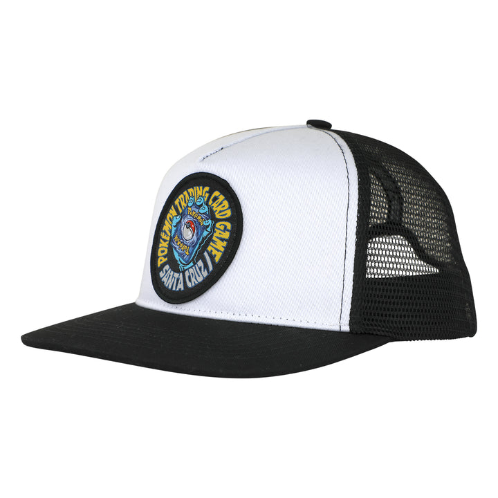 Santa Cruz Pokémon TCG Hand Youth Mesh Trucker Structured Hat - White/Black