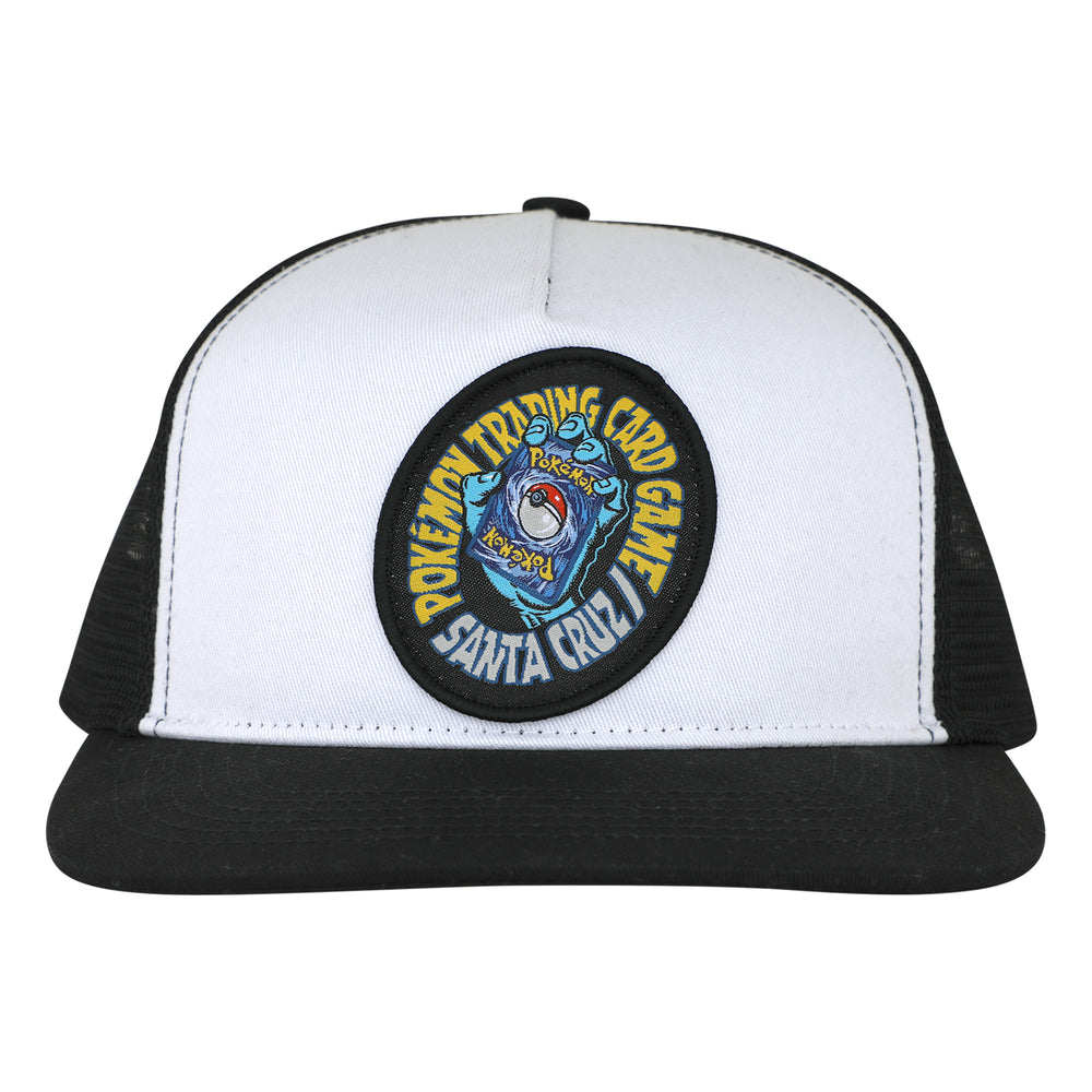 Santa Cruz Pokémon TCG Hand Youth Mesh Trucker Structured Hat - White/Black