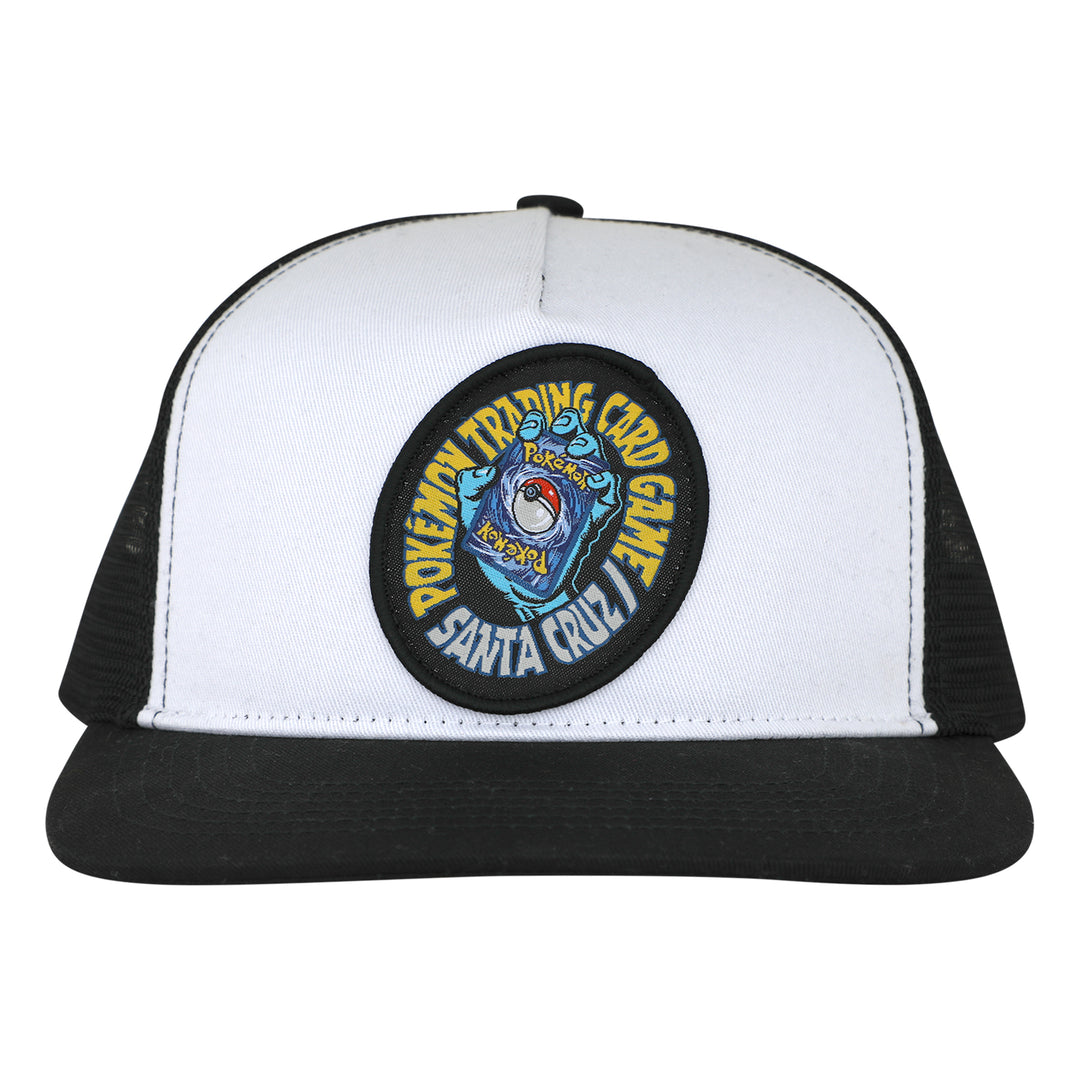 Santa Cruz Pokémon TCG Hand Youth Mesh Trucker Structured Hat - White/Black