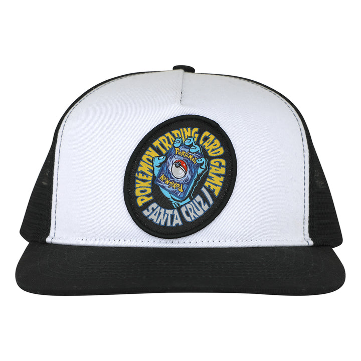 Santa Cruz Pokémon TCG Hand Youth Mesh Trucker Structured Hat - White/Black