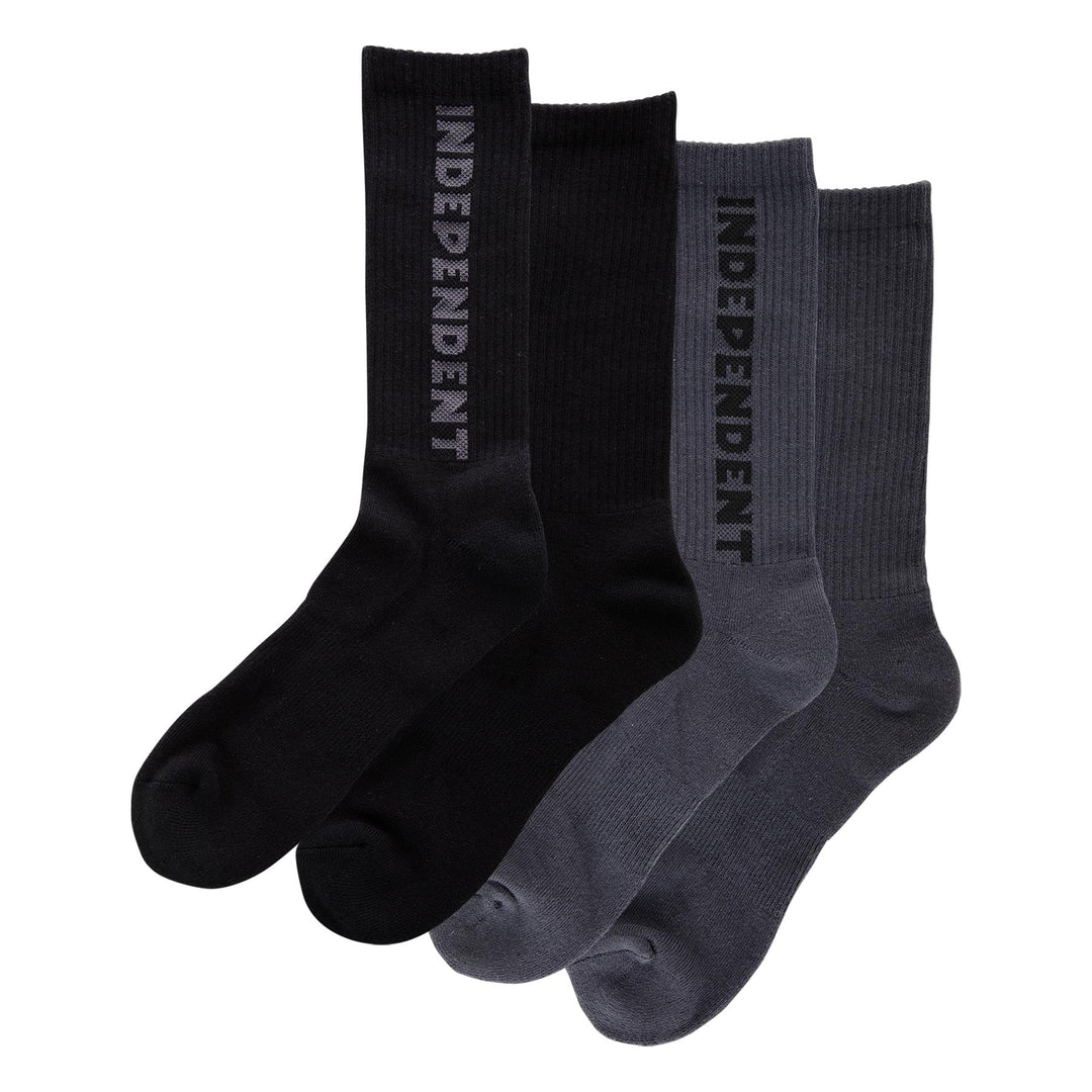 Independent Baseline 2-Pack Black/Charcoal Men's Socks
