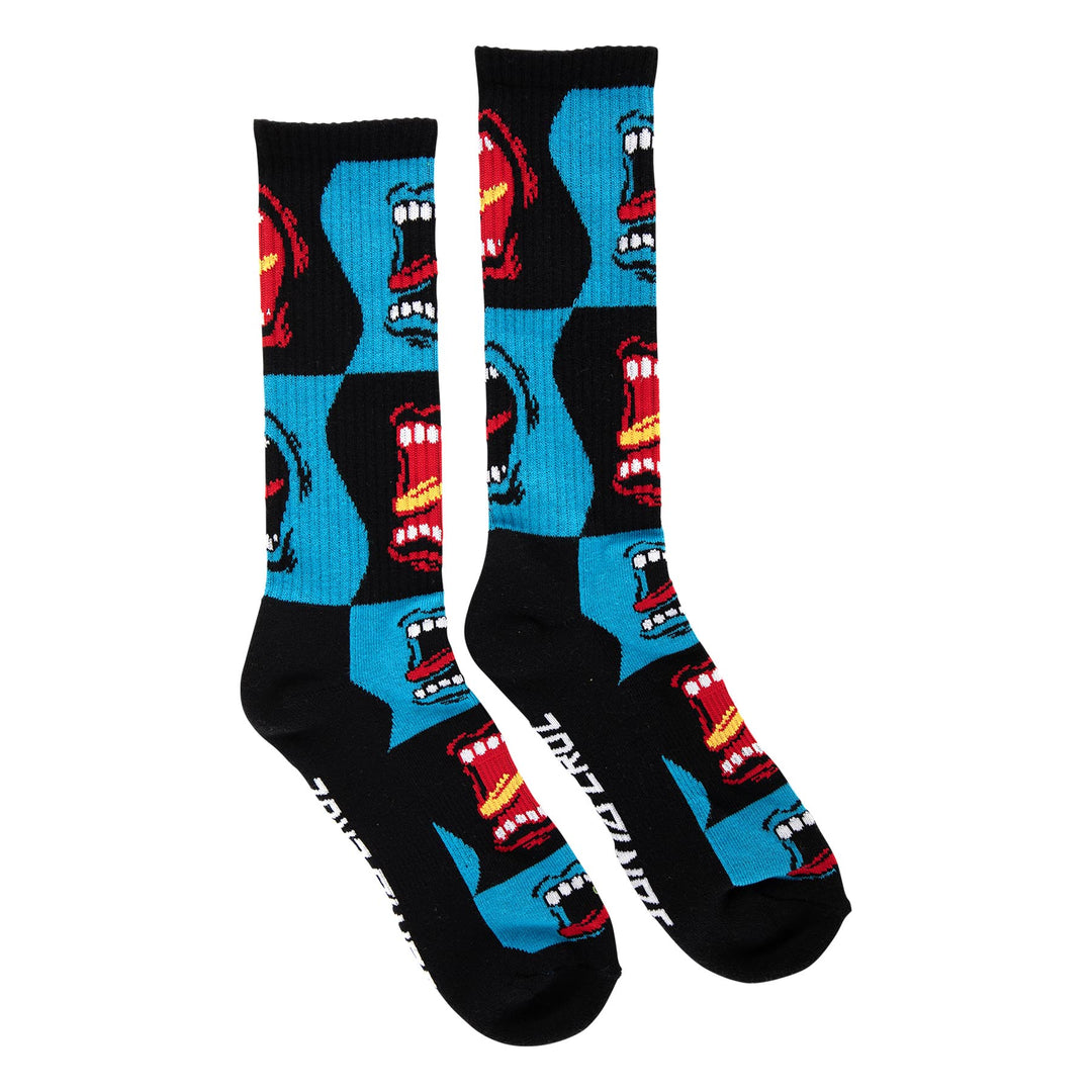 Santa Cruz Allover Screaming Strip Crew Socks