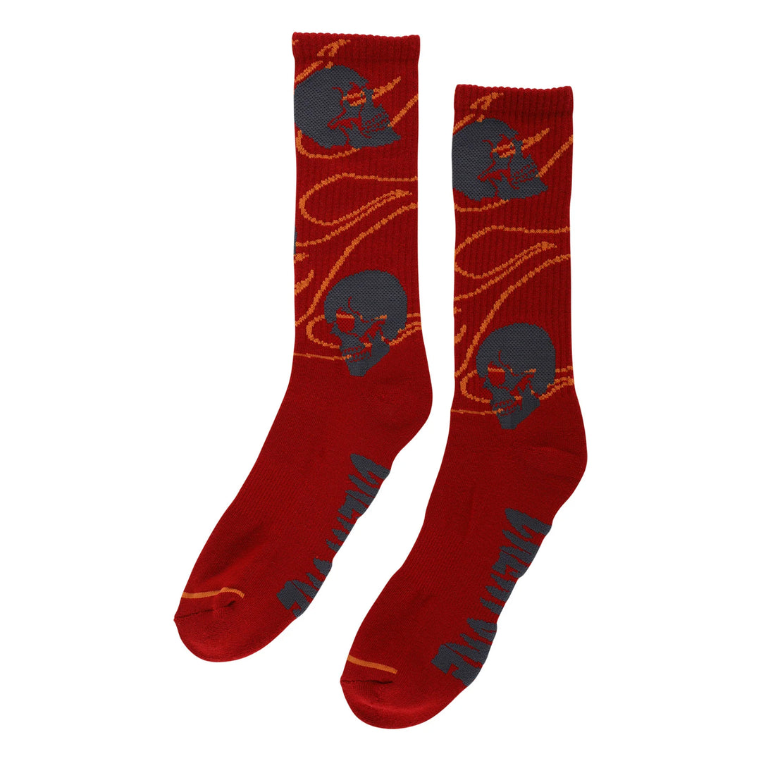Creature Spiral Skull Crew Socks