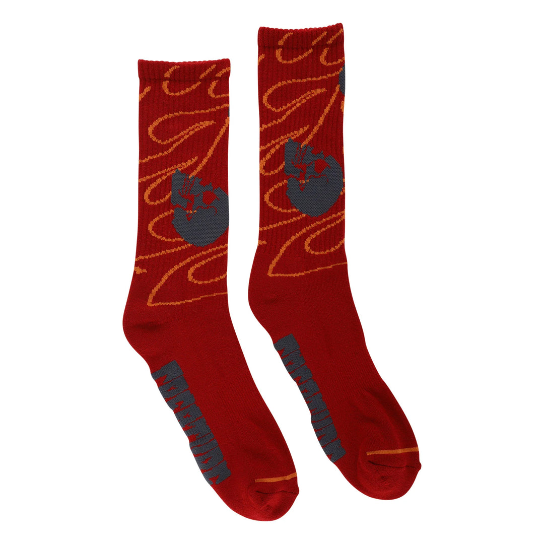 Creature Spiral Skull Crew Socks