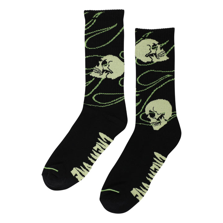 Creature Spiral Skull Crew Socks